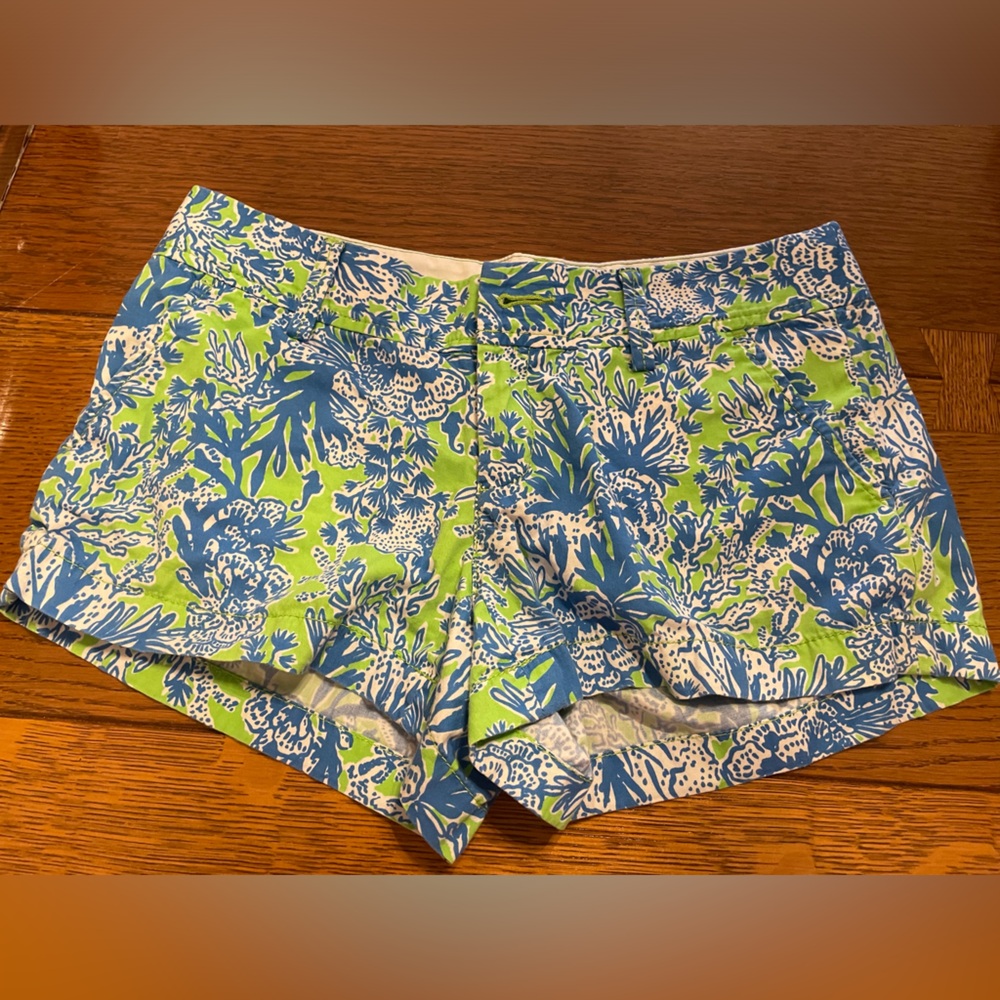 Lilly Pulitzer Blue, Green and White Printed Women’s Shorts